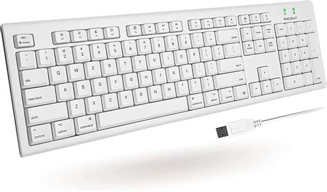 Macally Full Size USB Wired Keyboard For Mac Mini Pro IMac Desktop