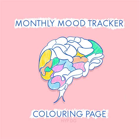 Printable Mood Tracker Colouring Page Printable Mental Health Tracker Downloadable Mindful