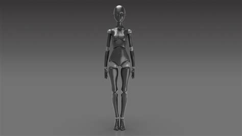 Female Body Articulated For D Print D Model D Printable Obj Stl Ztl