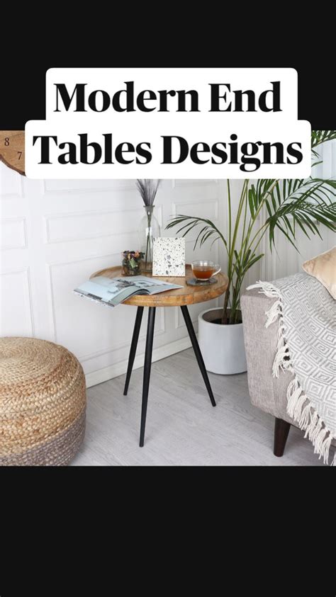 Modern End Tables Designs | Table design, Small bedroom organization, Modern end tables