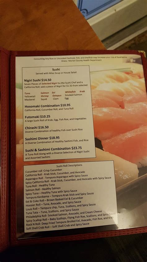 Menu At Ichiban Noodles Restaurant Indianapolis