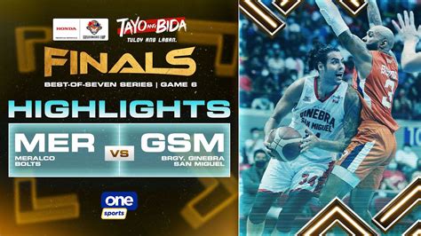 Brgy Ginebra Vs Meralco Finals Game 6 Highlights PBA Governors Cup