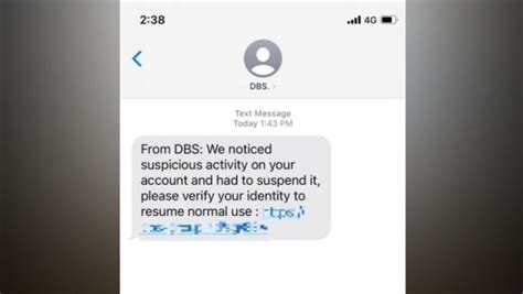 Police And Dbs Warn About Sms Phishing Scams Cna