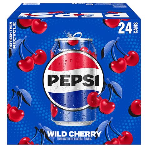 Pepsi Wild Cherry Cola 12 Oz Cans Shop Soda At H E B