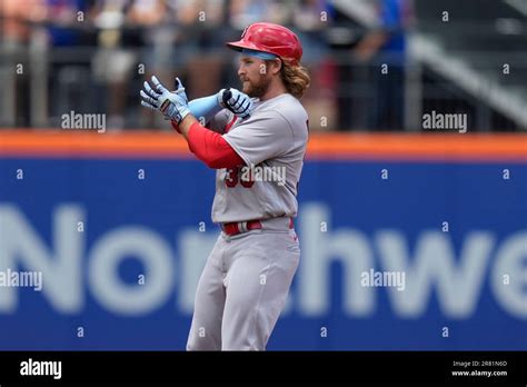 St Louis Cardinals Brendan Donovan Reacts After Hitting A Double