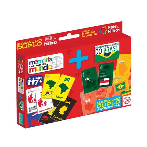 Jogo De Carta Mem Ria Din Mica Capitais Do Brasil E Do Mundo Shopee