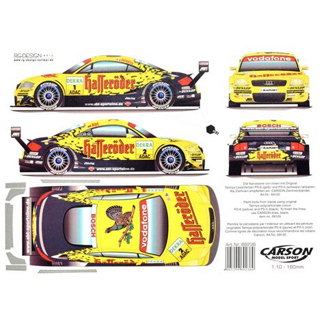 Decal Sheets Abt Audi Tt R Hasser Der Dtm Sticker Label