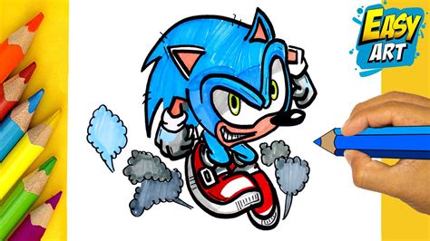 Cómo Dibujar a SONIC corriendo la pelicula 2020 How to Draw SONIC