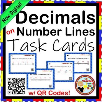 Decimals On A Number Line Task Cards Now Digital By The Teacher Down