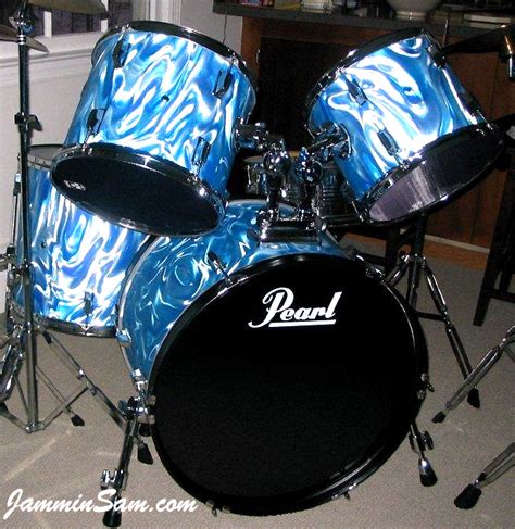 60 S Blue Satin On Drums Jammin Sam