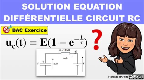 Circuit RC équation différentielle comment vérifier la solution