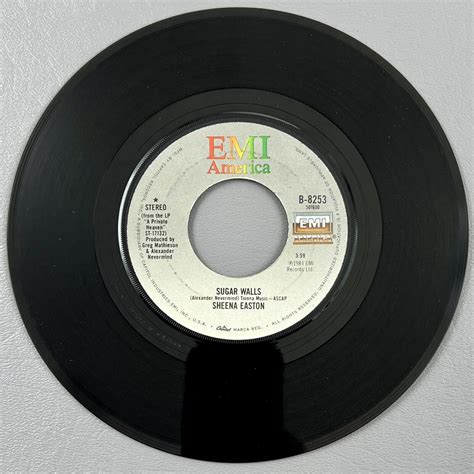 Sheena Easton Sugar Walls 45 Rpm Vinyl Record 1984 Emi B 8253 Ebay