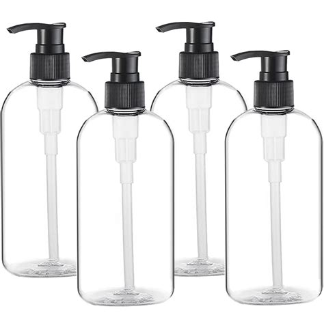 Amazon Empty Plastic Pump Bottles Dispenser 4 Pack 16oz 500ml