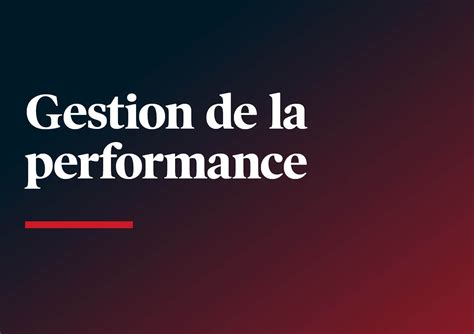 Gestion De La Performance Conférence Les Affaires