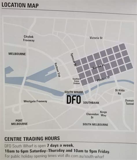 DFO South Wharf - Melbourne Parking & Opening Hours