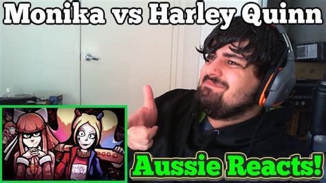 AUSSIE REACTS Monika Vs Harley Quinn Rap Battle ERB FreshyKanal