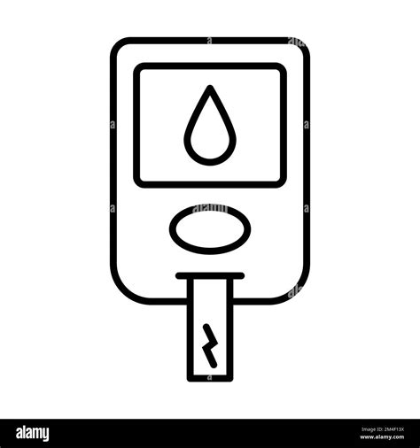 Blood Glucose Meter Testing Strip Icon Vector For Graphic Design Logo