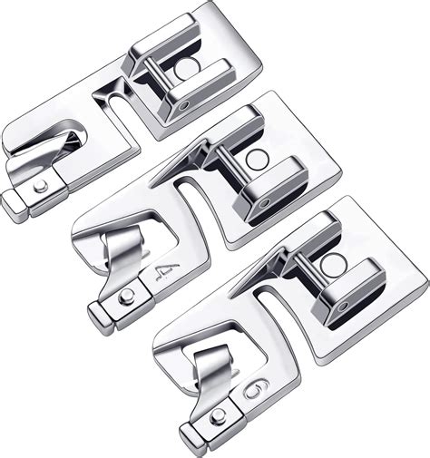 3 Sizes Narrow Rolled Hem Presser Foot Hemming Feet For Household