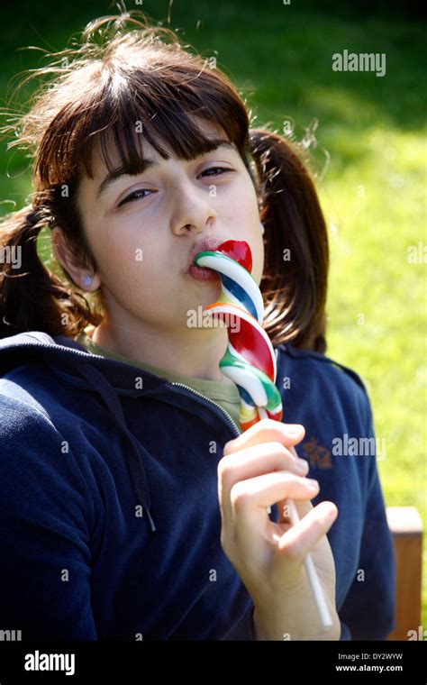 Girl Licking Lollipop Telegraph