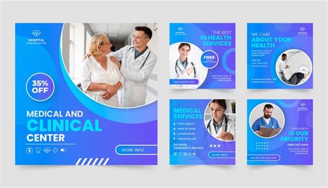 Premium Vector Gradient Medical Clinic Instagram Posts