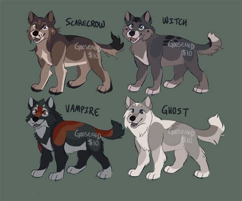 Halloween Themed Wolf Pup Adopts 2 4 Open By Goosened On Deviantart