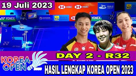 Hasil Korea Open Day R Dejan Dan Gloria Ke Besar Youtube