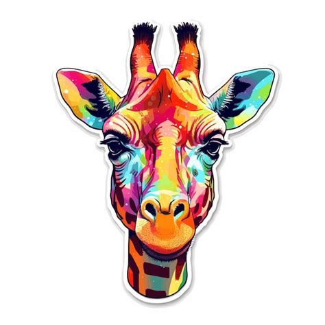 Premium Vector Sticker Baby Giraffa