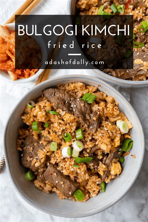 Bulgogi Kimchi Fried Rice (Gluten Free & Paleo Options) - a dash of dolly