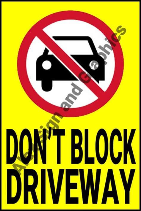 Don T Block Driveway Pvc Signage A Size X Inches Lazada Ph