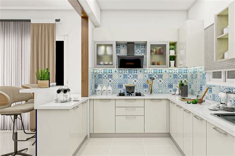 Contemporary Frosty White Kitchen Design With High Gloss Finish 12x10