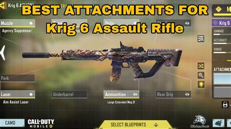 Best Attachments For Krig 6 In Cod Mobile 2023 Youtube