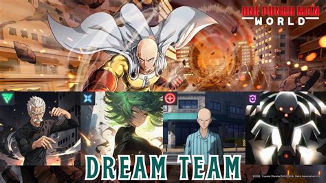 Dream Team With Tatsumaki Saitama Metal Knight And Silver Fang One