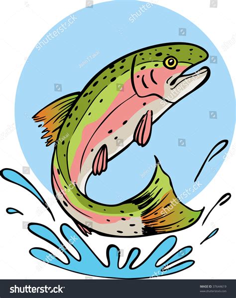 Rainbow Trout Stock Vector Illustration 37644619 Shutterstock