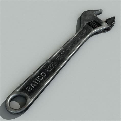 Llave Ajustable Bahco Modelo 3D 15 Ma Fbx Obj Free3D