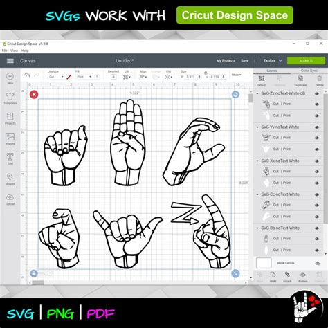 Asl Svg Bundle Sign Language Alphabet Asl Alphabet Etsy