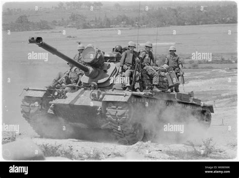 Vietnam Marines Of E Company 2nd Battalion 3rd Marines Riding On An