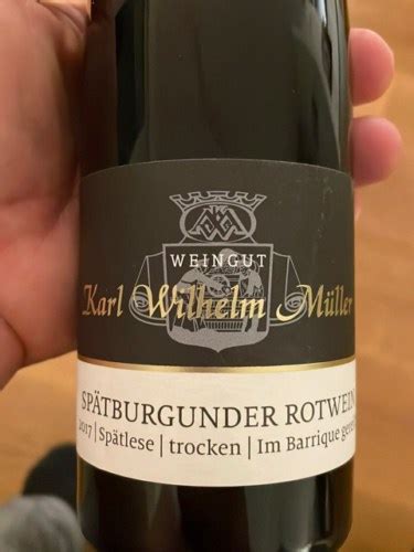 Weingut Karl Wilhelm Müller Spätburgunder Spätlese Trocken Im Barrique