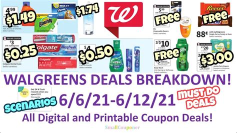 Walgreens Deals Breakdown 6 6 21 6 12 21 All Digital And Printable