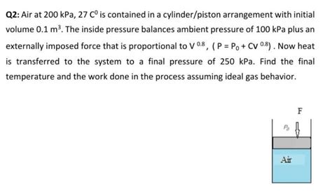 Solved Q Air At Kpa C Is Contained In A Chegg