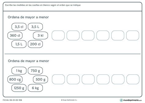 Medidas Ejercicios De Matem Ticas Primaria Descubra O Melhor Hor Rio