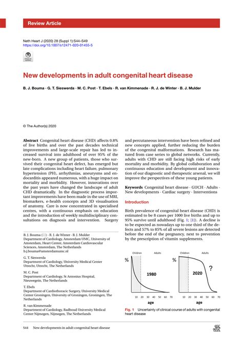 Pdf New Developments In Adult Congenital Heart Disease