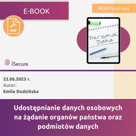 Ebook Udost Pnianie Danych Osobowych Na Danie Organ W Pa Stwa Oraz