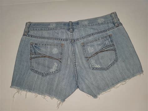 Y K Old Navy Ultra Low Waist Denim Cutoff Jean Shorts Gem