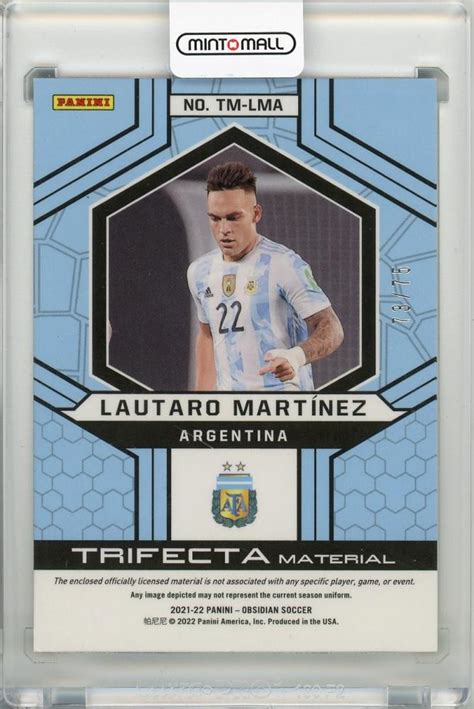 Mint Panini Obsidian Argentina Lautaro Martine