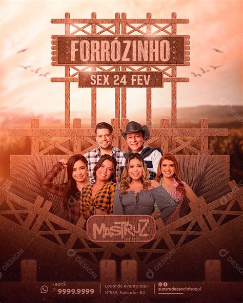 Flyer Forrózinho Mastruz Leite Social Media PSD Editável download