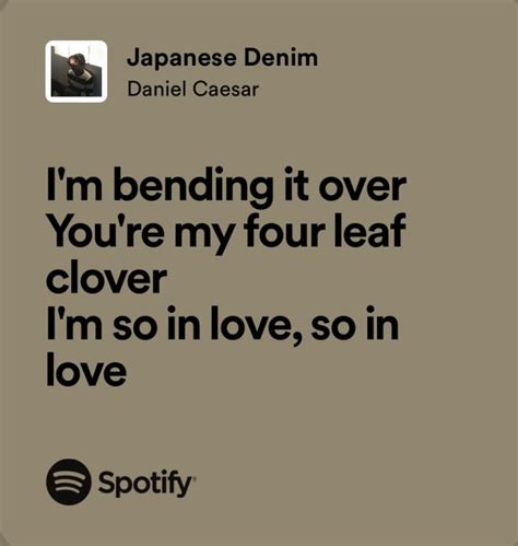 japanese denim - daniel caeser | Japanese song lyrics, Japanese song ...