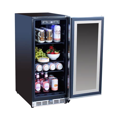 TrueFlame 15" Outdoor Rated Fridge with Stainless Door - Outdoor Direct