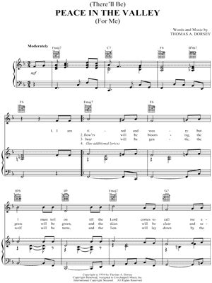 "Peace in the Valley" Sheet Music - 10 Arrangements Available Instantly ...