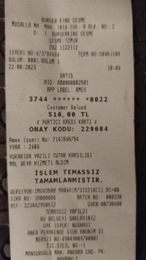 Burger King Yemek Sipariş Mağduriyeti Şikayetvar