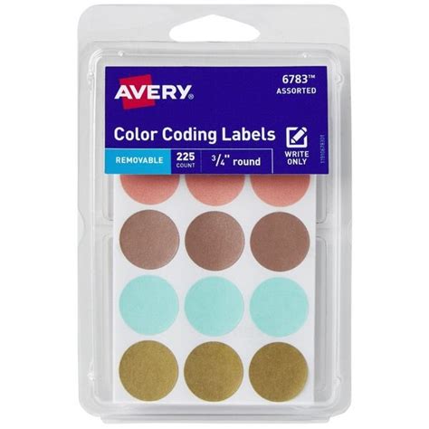 Avery Removable Color Coding Labels Re Pk225 6783 Zoro